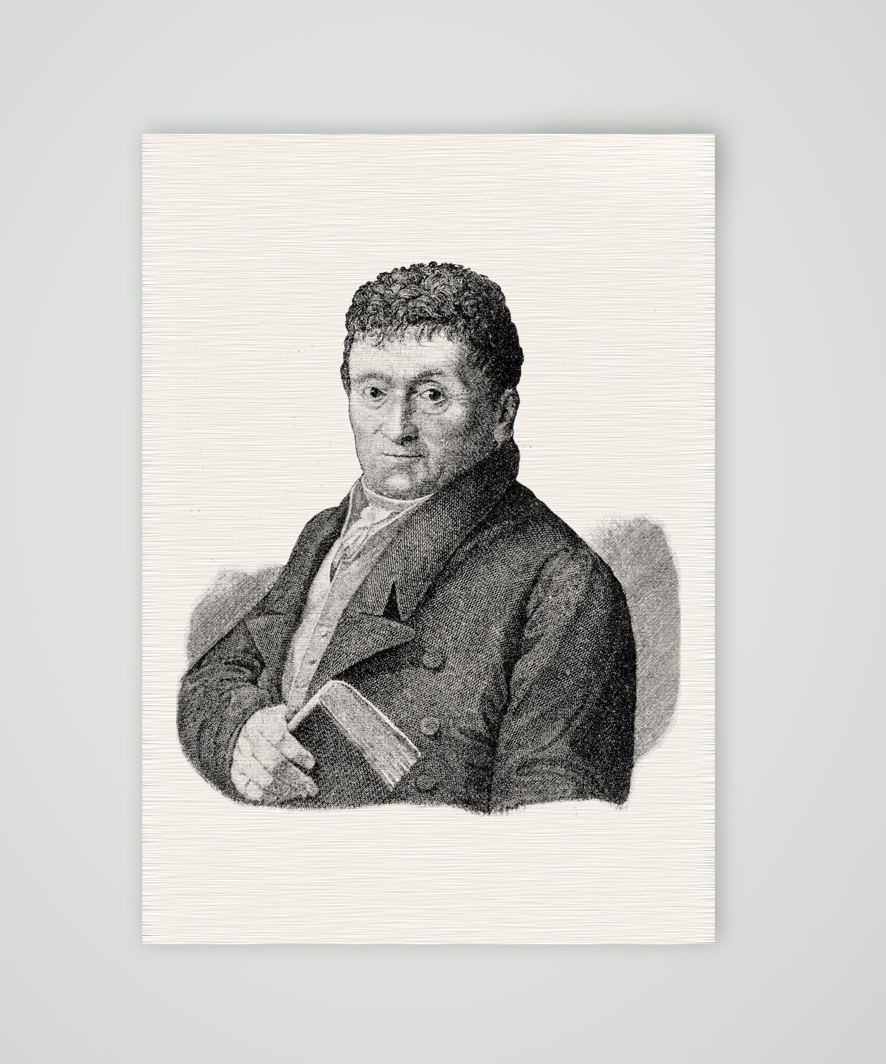Karl Christoph Traugott Tauchnitz, Leipziger Verleger – Holzstich, Kunstdruck auf Leinenpapier