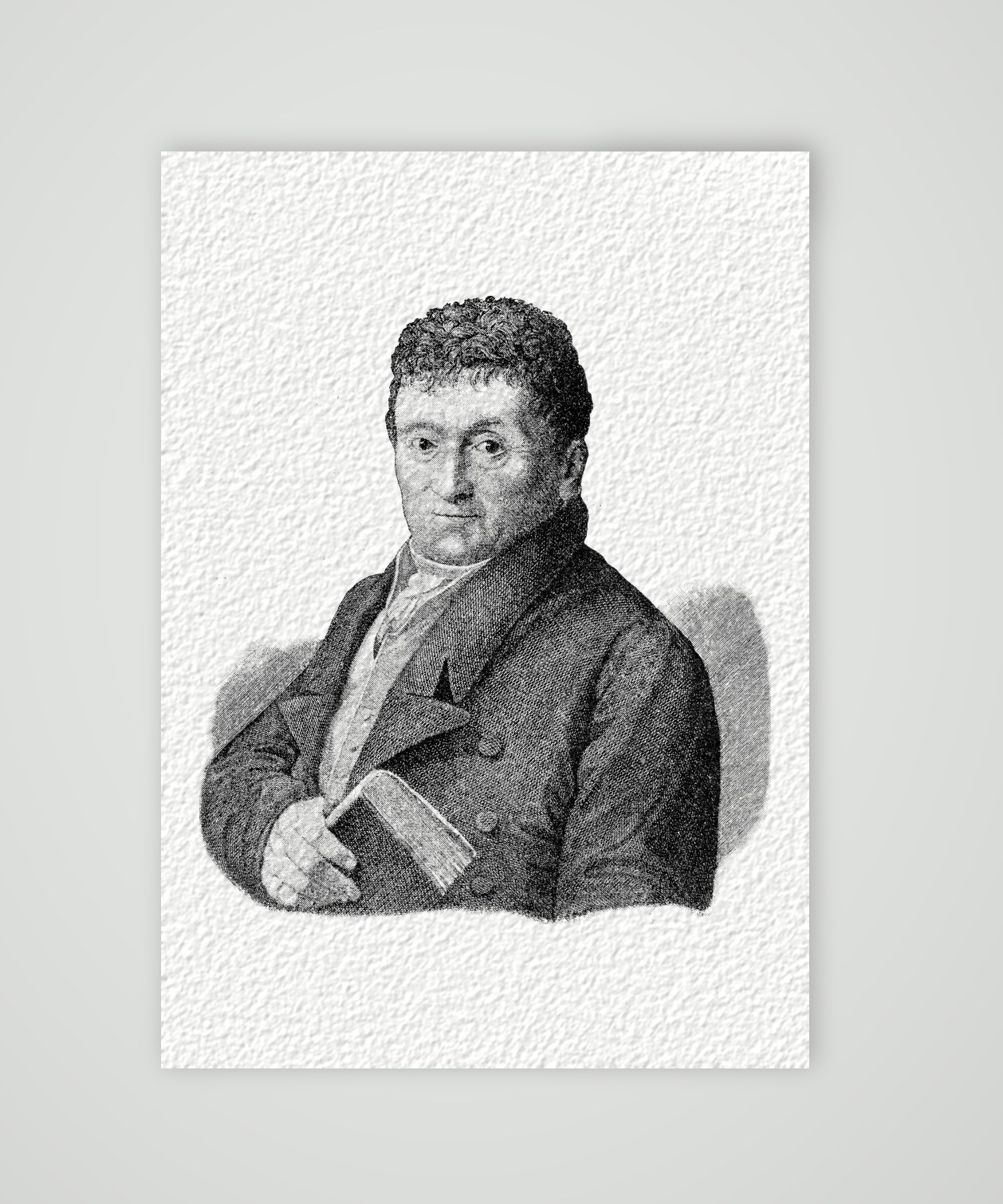 Karl Christoph Traugott Tauchnitz, Leipziger Verleger – Holzstich, Kunstdruck auf Hahnemühle-Büttenpapier