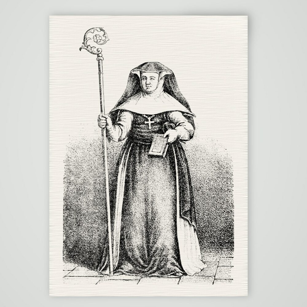 Ordenskleid der Äbtissin von Marienstern – Holzstich, Kunstdruck auf Leinenpapier