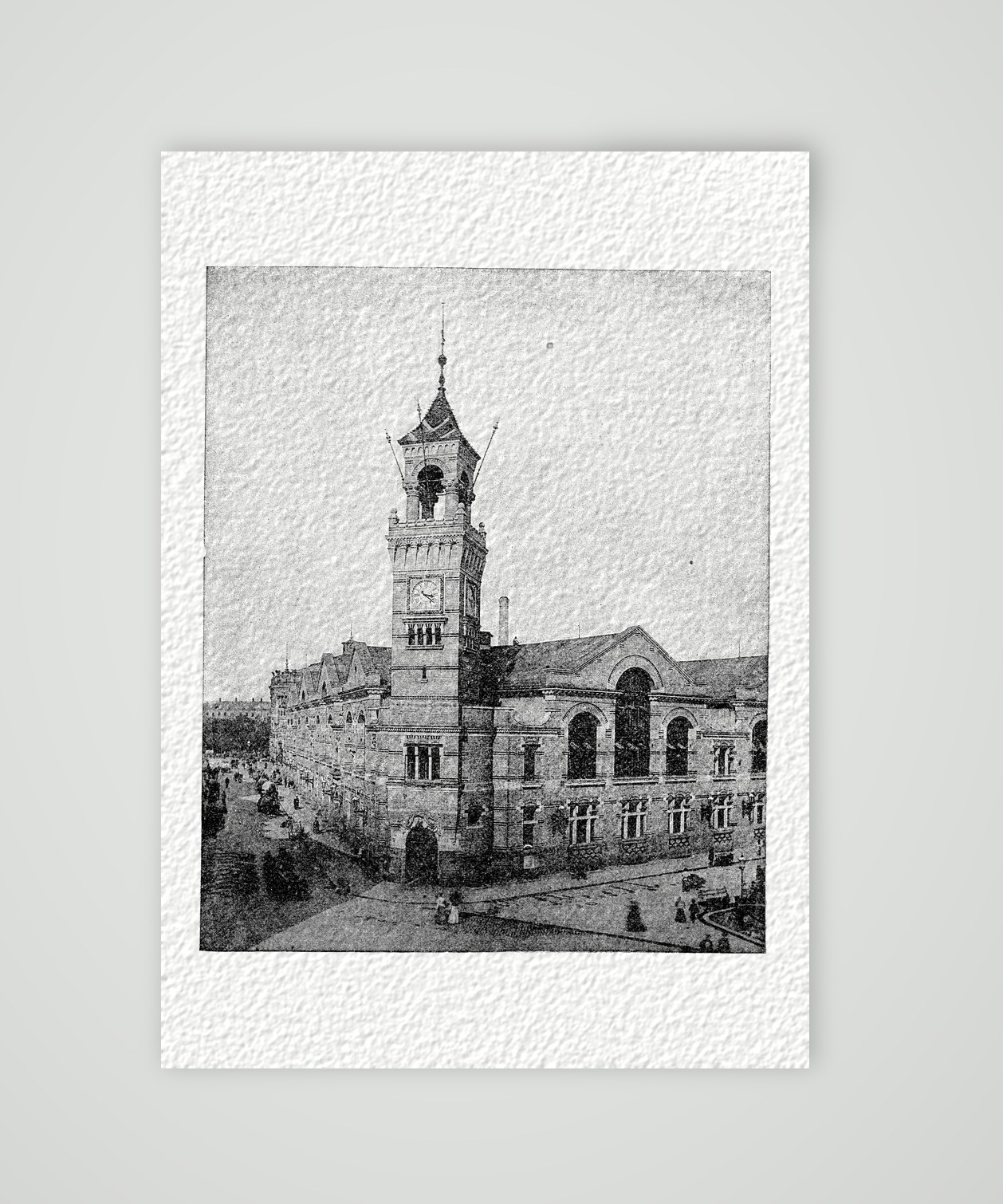 Leipzig, die Zentralmarkthalle – Buchreproduktion nach Fotografie, Kunstdruck auf Hahnemühle-Büttenpapier