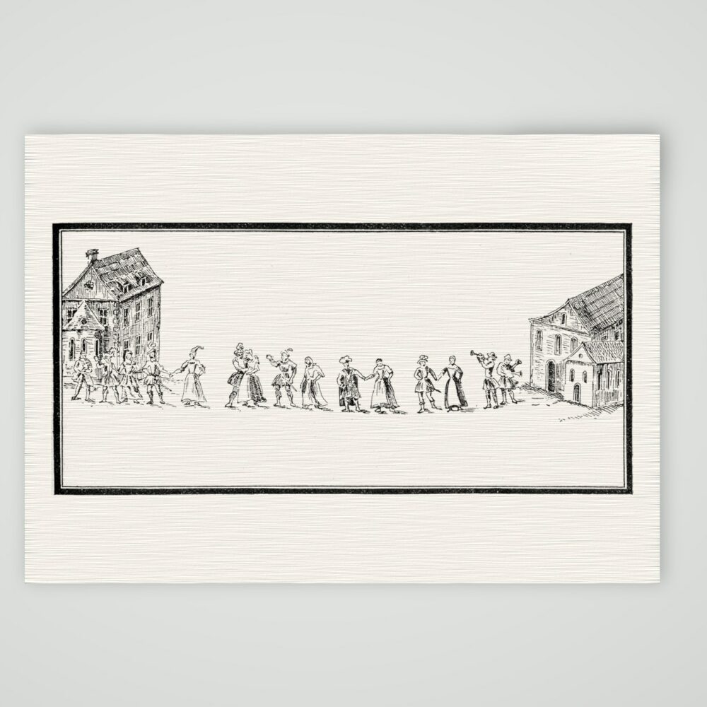 Der Adelstanz zu Dresden – Faksimile nach alter Zeichnung, Kunstdruck auf Leinenpapier