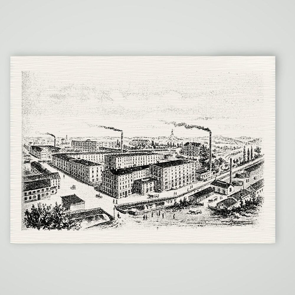 Dresden-Plauen, die Hofmühle – Buchreproduktion, Kunstdruck auf Leinenpapier