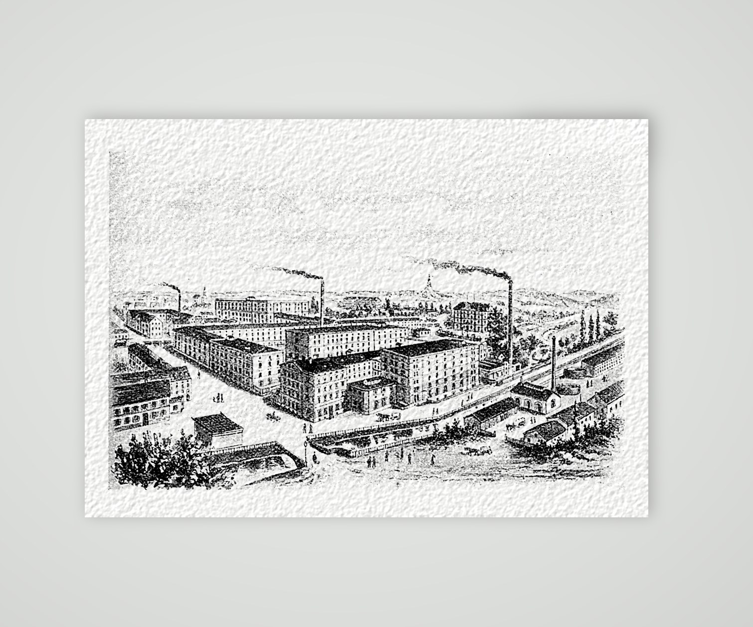 Dresden-Plauen, die Hofmühle – Buchreproduktion, Kunstdruck auf Hahnemühle-Büttenpapier