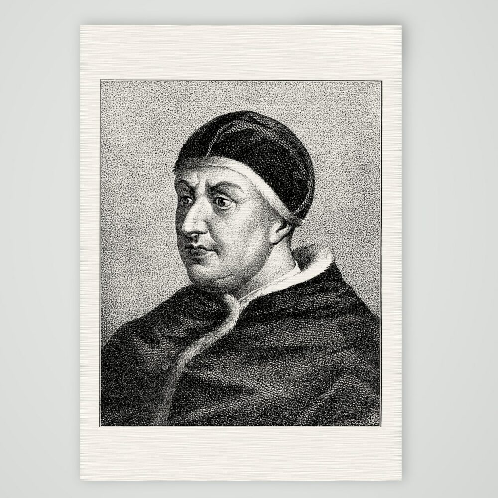 Papst Leo X. – Buchreproduktion, Kunstdruck auf Leinenpapier
