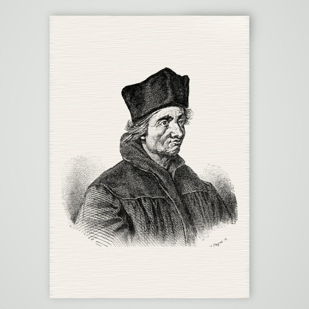 Johannes Eck, Luthers Gegenspieler – Holzstich, Kunstdruck auf Leinenpapier