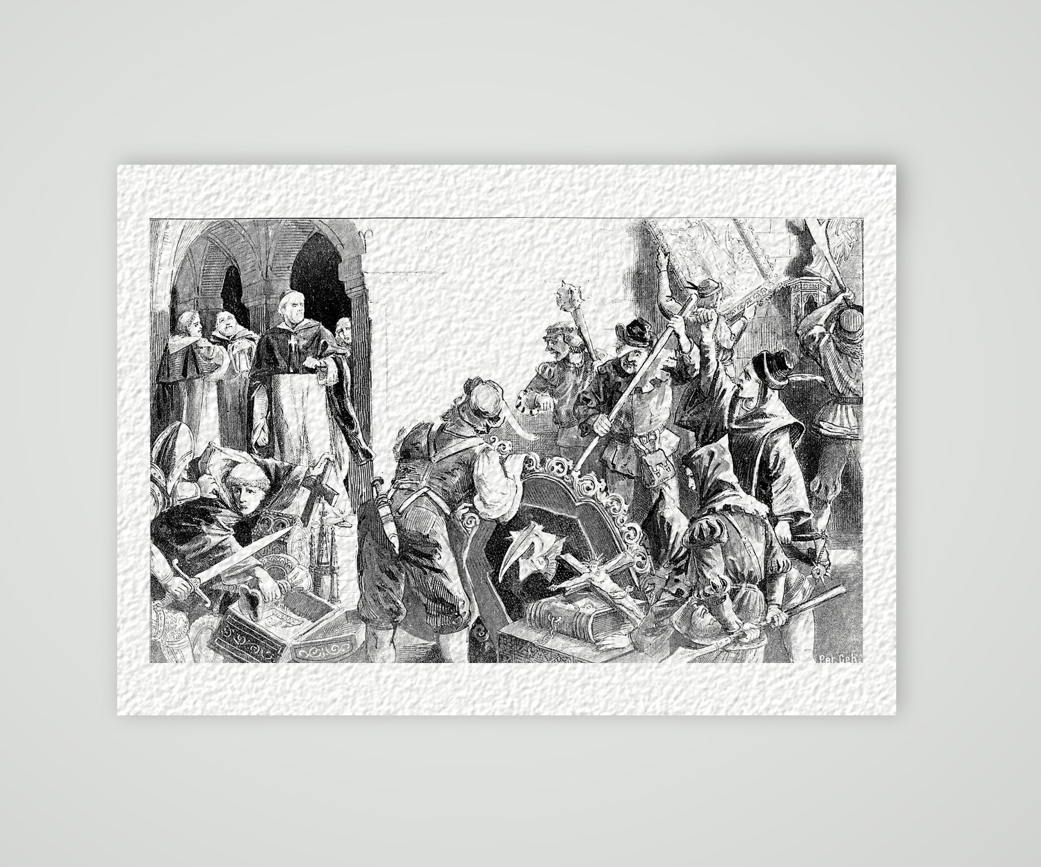 Die Bilderstürmer in Wittenberg – Buchreproduktion, Kunstdruck auf Hahnemühle-Büttenpapier