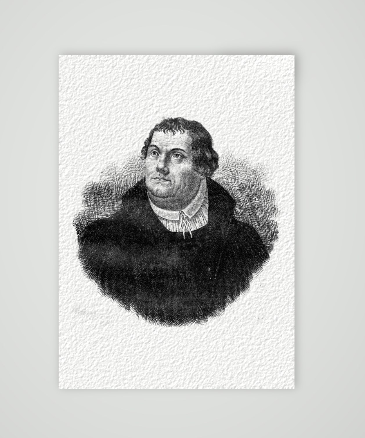 Dr. Martin Luther – Stahlstich-Bildnis – Stahlstich, Kunstdruck auf Hahnemühle-Büttenpapier