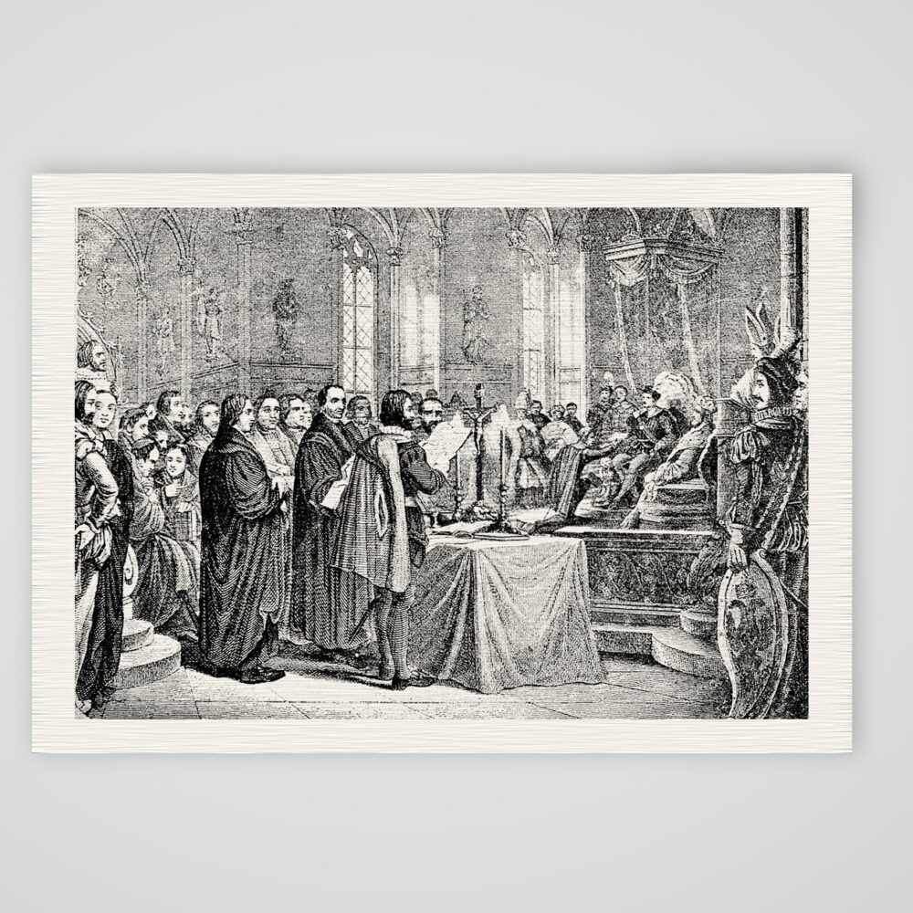 Der Reichstag zu Augsburg 1530 – Buchreproduktion, Kunstdruck auf Leinenpapier
