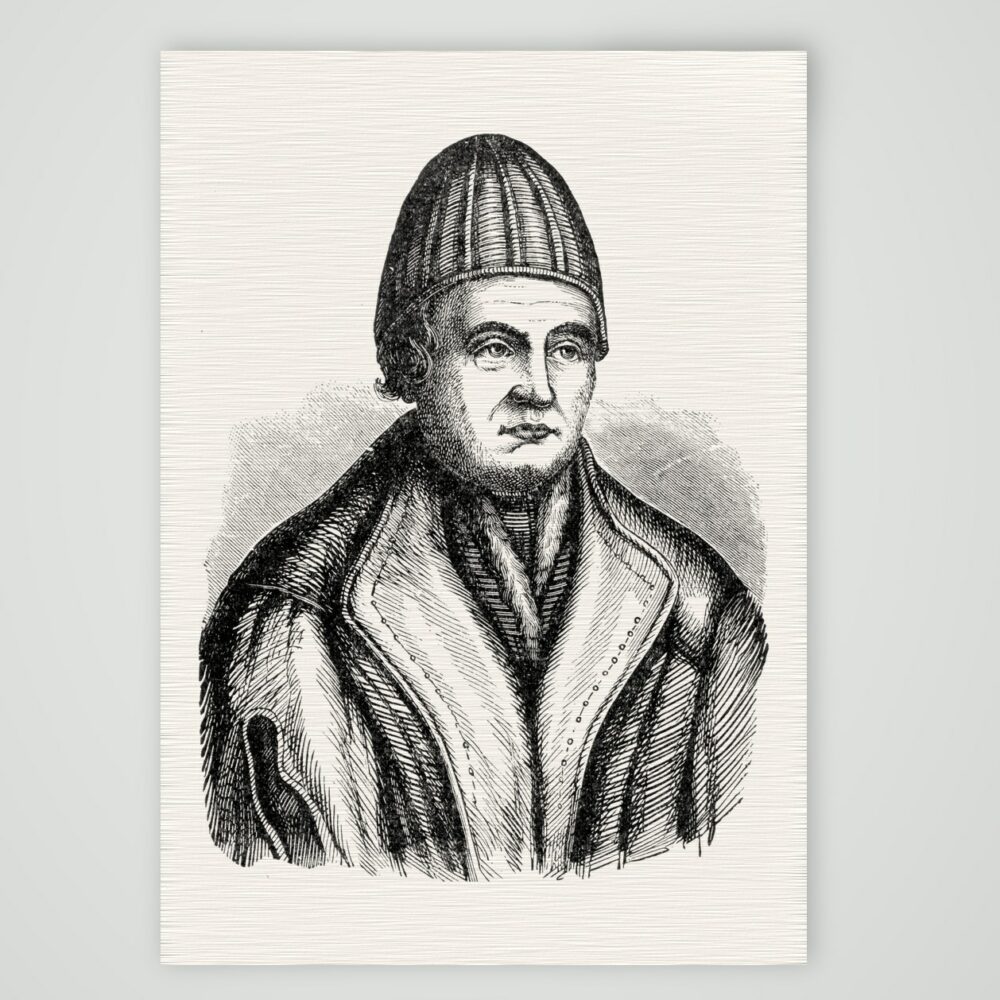 Johann Agricola, Reformator aus Eisleben – Holzstich, Kunstdruck auf Leinenpapier