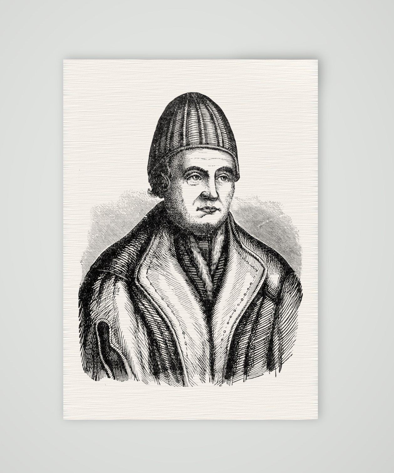 Johann Agricola, Reformator aus Eisleben – Holzstich, Kunstdruck auf Leinenpapier