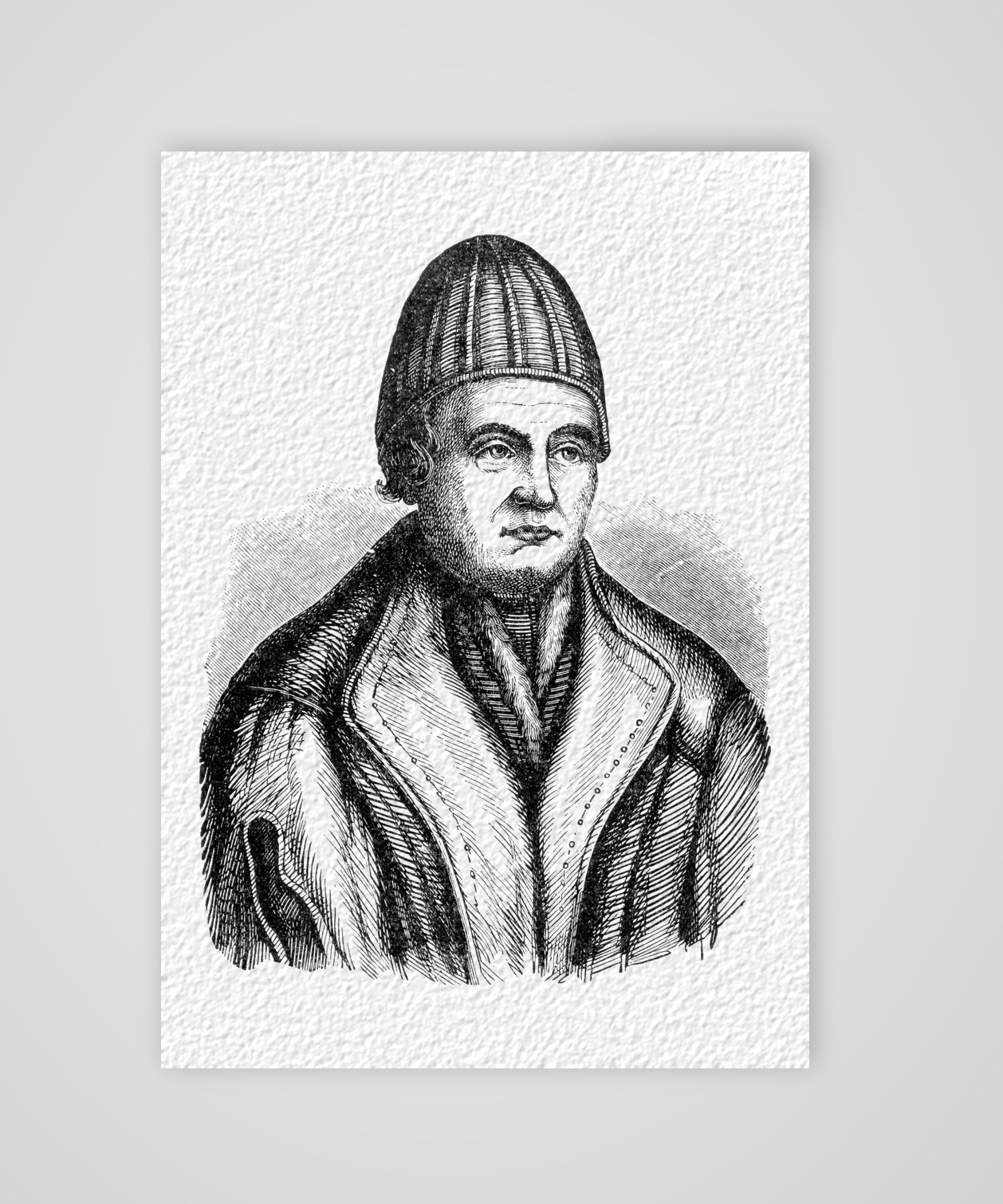 Johann Agricola, Reformator aus Eisleben – Holzstich, Kunstdruck auf Hahnemühle-Büttenpapier