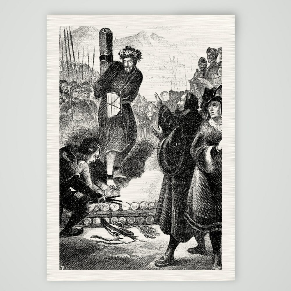 Servets Verbrennung in Genf – Buchreproduktion, Kunstdruck auf Leinenpapier
