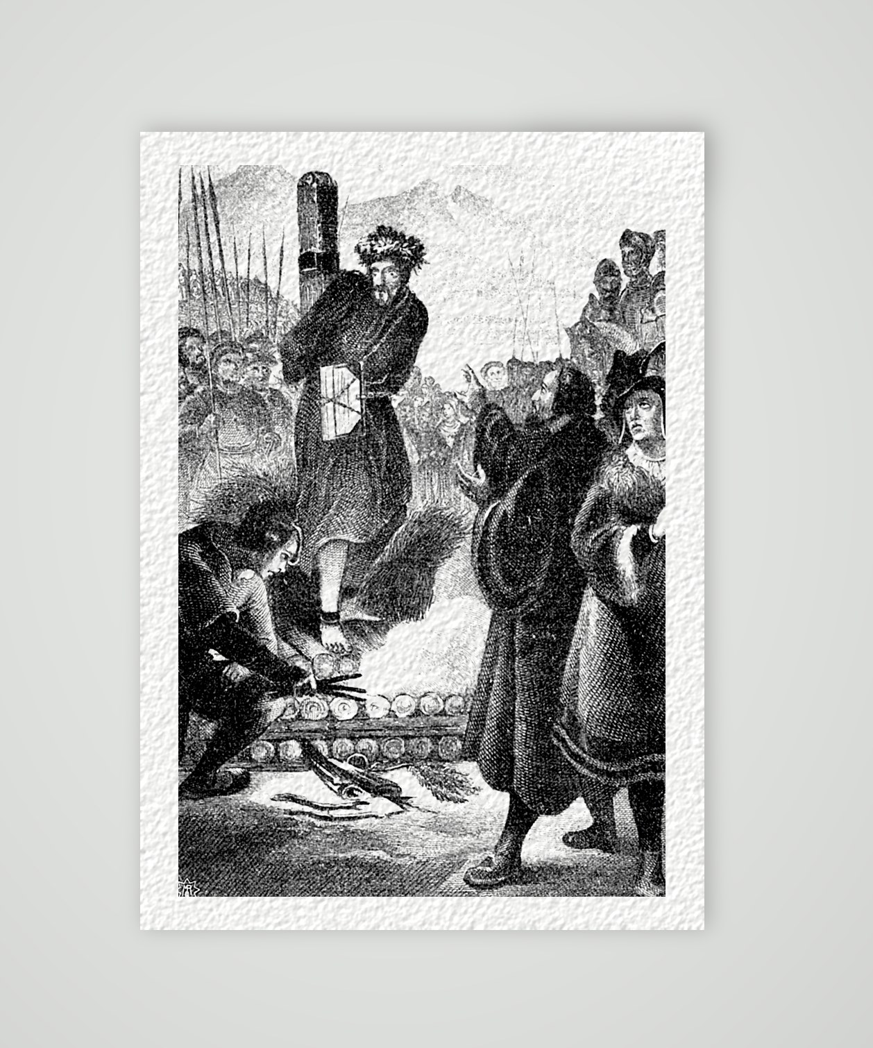 Servets Verbrennung in Genf – Buchreproduktion, Kunstdruck auf Hahnemühle-Büttenpapier