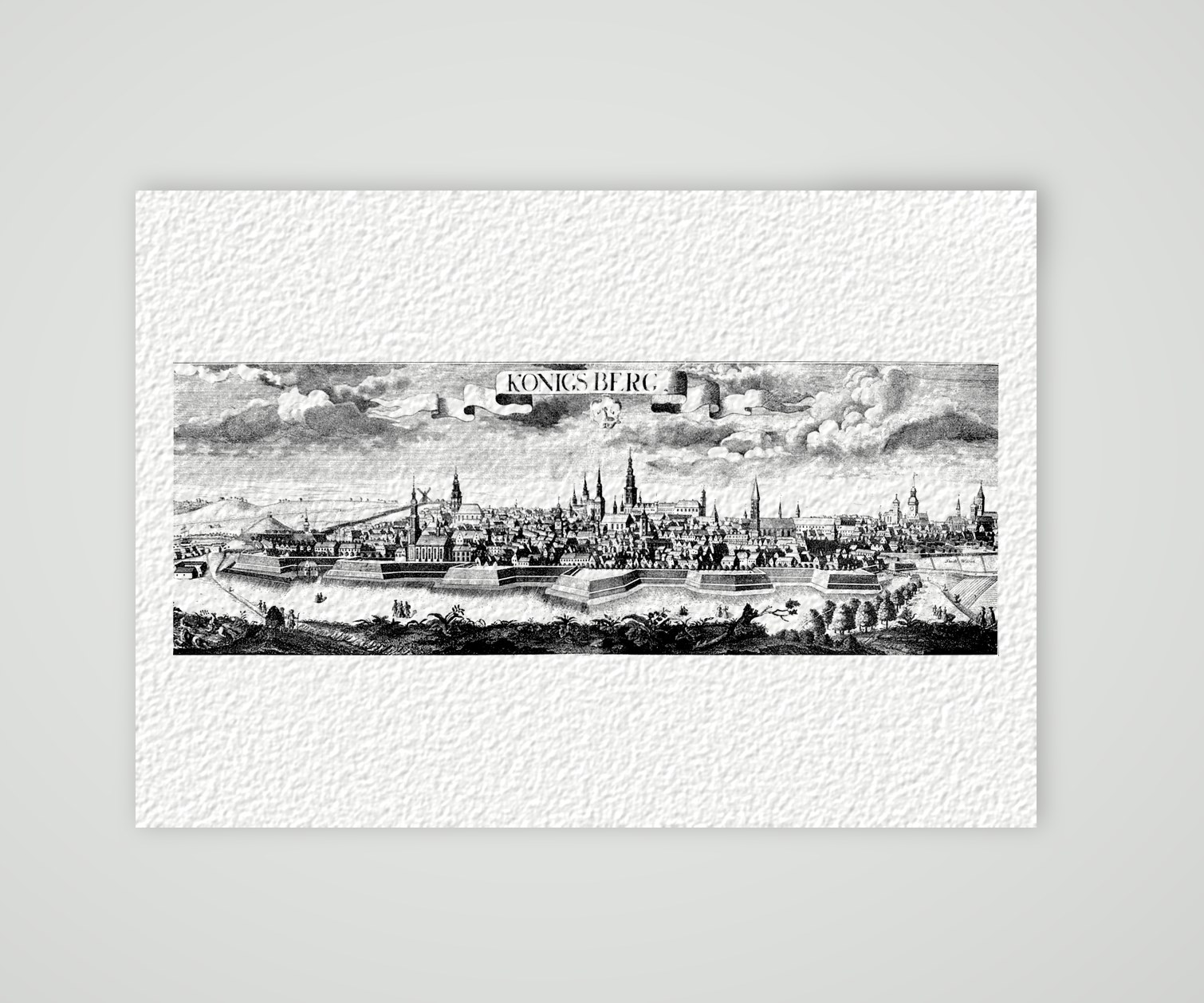 Königsberg im 18. Jahrhundert – Buchreproduktion nach Kupferstich, Kunstdruck auf Hahnemühle-Büttenpapier