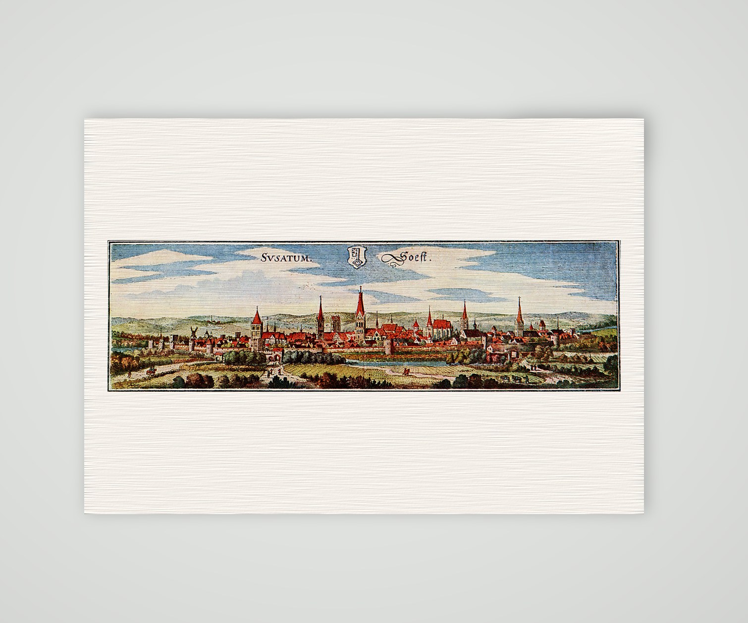 Soest nach Merian – Kupferstich, Kunstdruck auf Leinenpapier