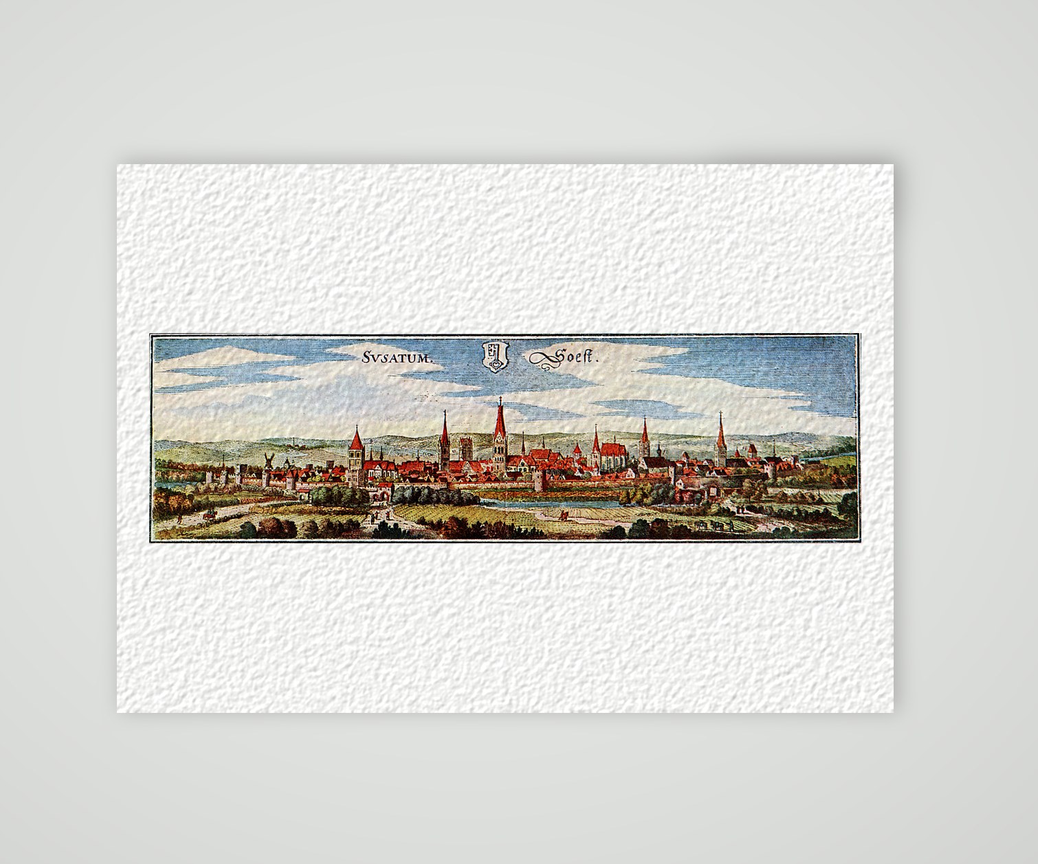 Soest nach Merian – Kupferstich, Kunstdruck auf Hahnemühle-Büttenpapier