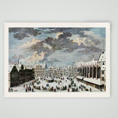 Frankfurt am Main, der Liebfrauenberg – Kupferstich, Kunstdruck auf Leinenpapier