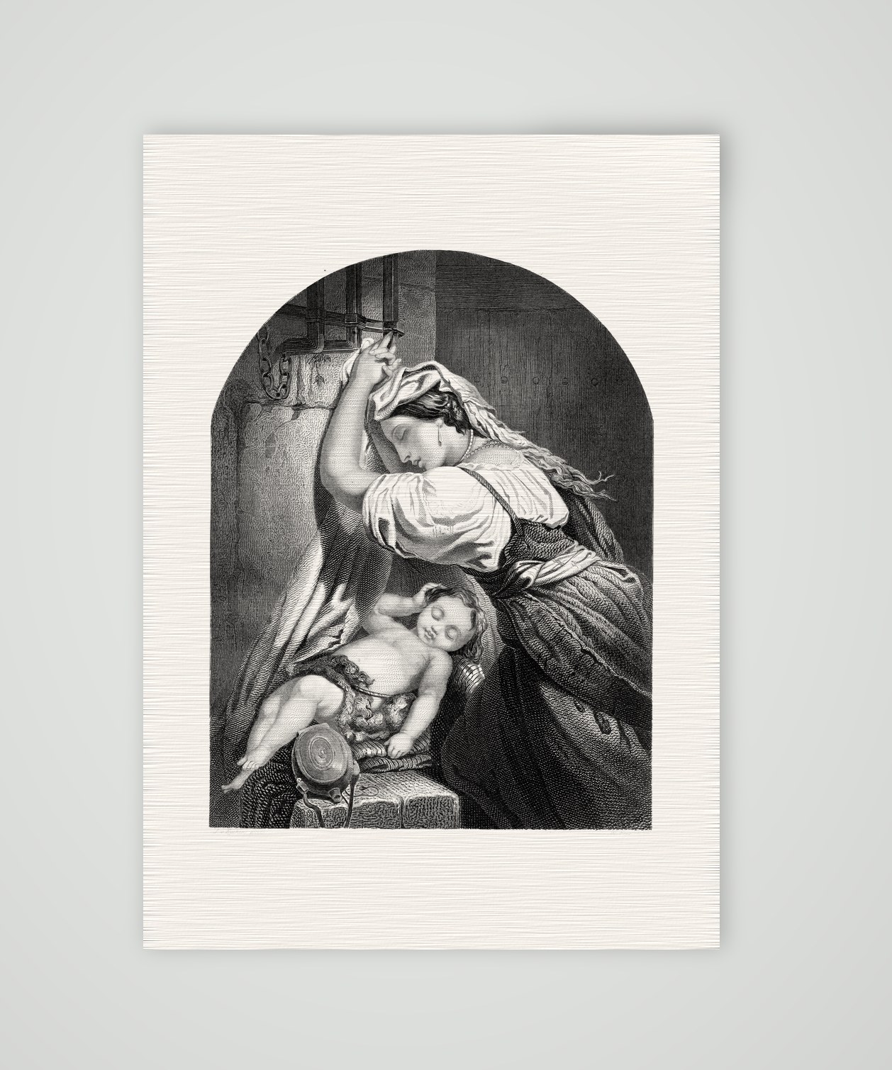 Diavolessa – Stahlstich, Kunstdruck auf Leinenpapier