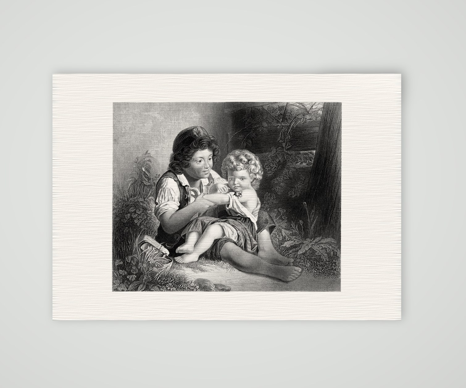 Der Käfersammler – Stahlstich, Kunstdruck auf Leinenpapier
