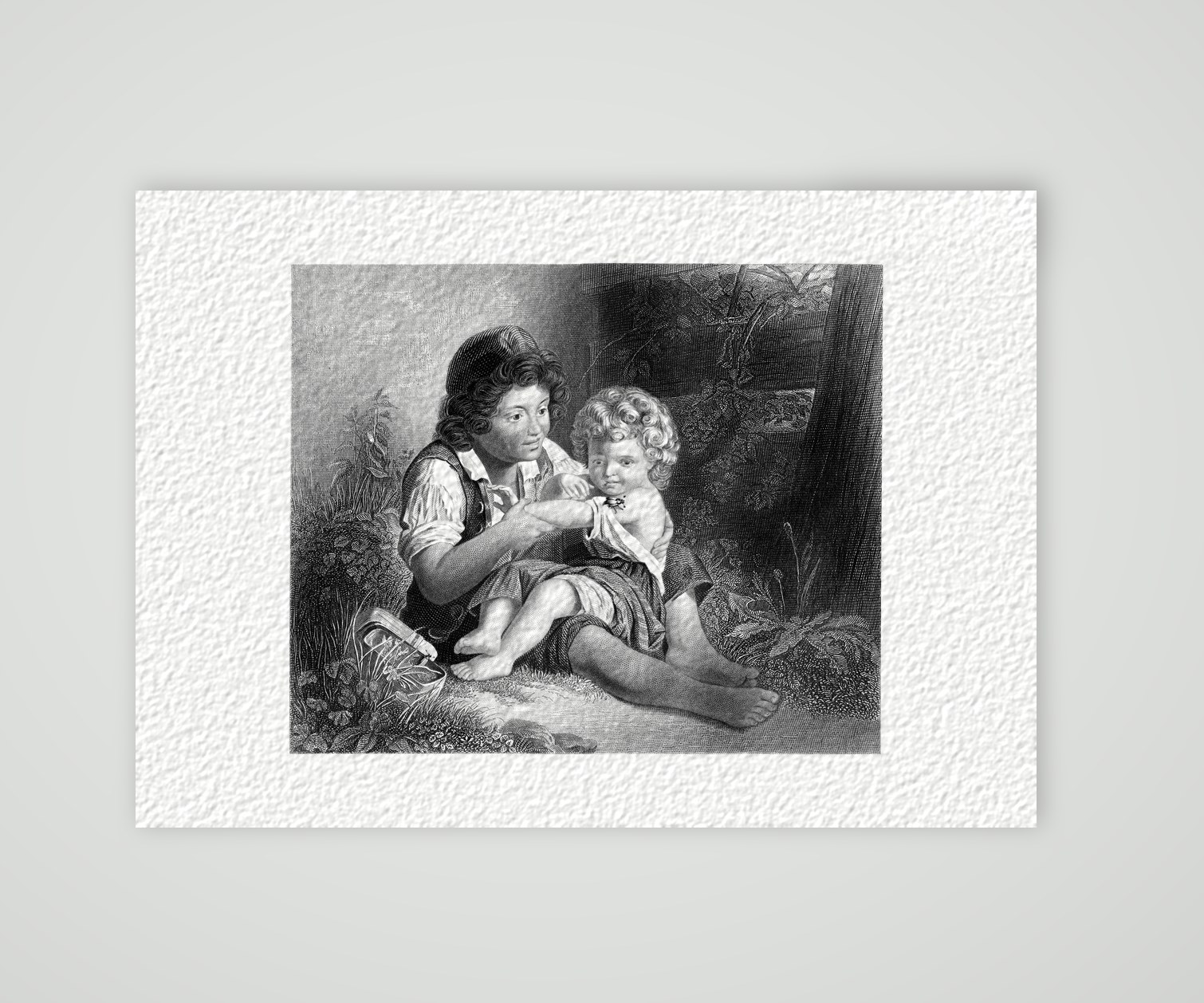 Der Käfersammler – Stahlstich, Kunstdruck auf Hahnemühle-Büttenpapier