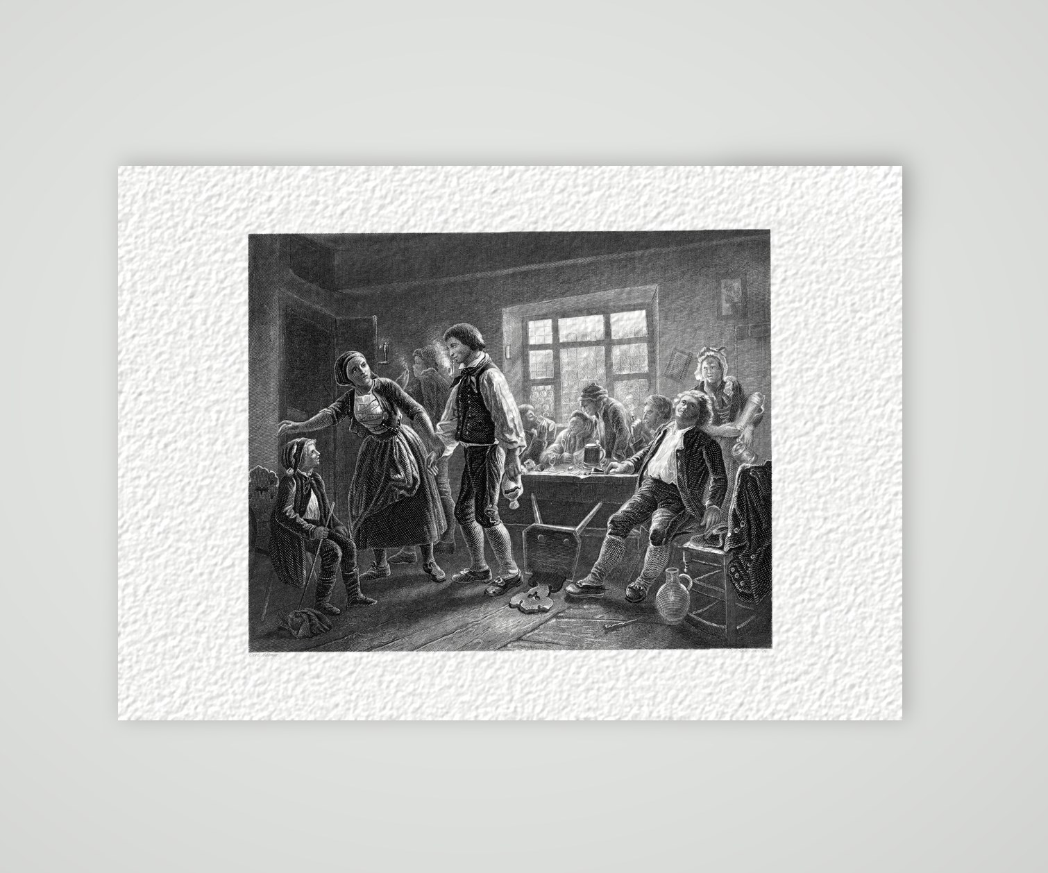 Die Heimführung – Stahlstich, Kunstdruck auf Hahnemühle-Büttenpapier