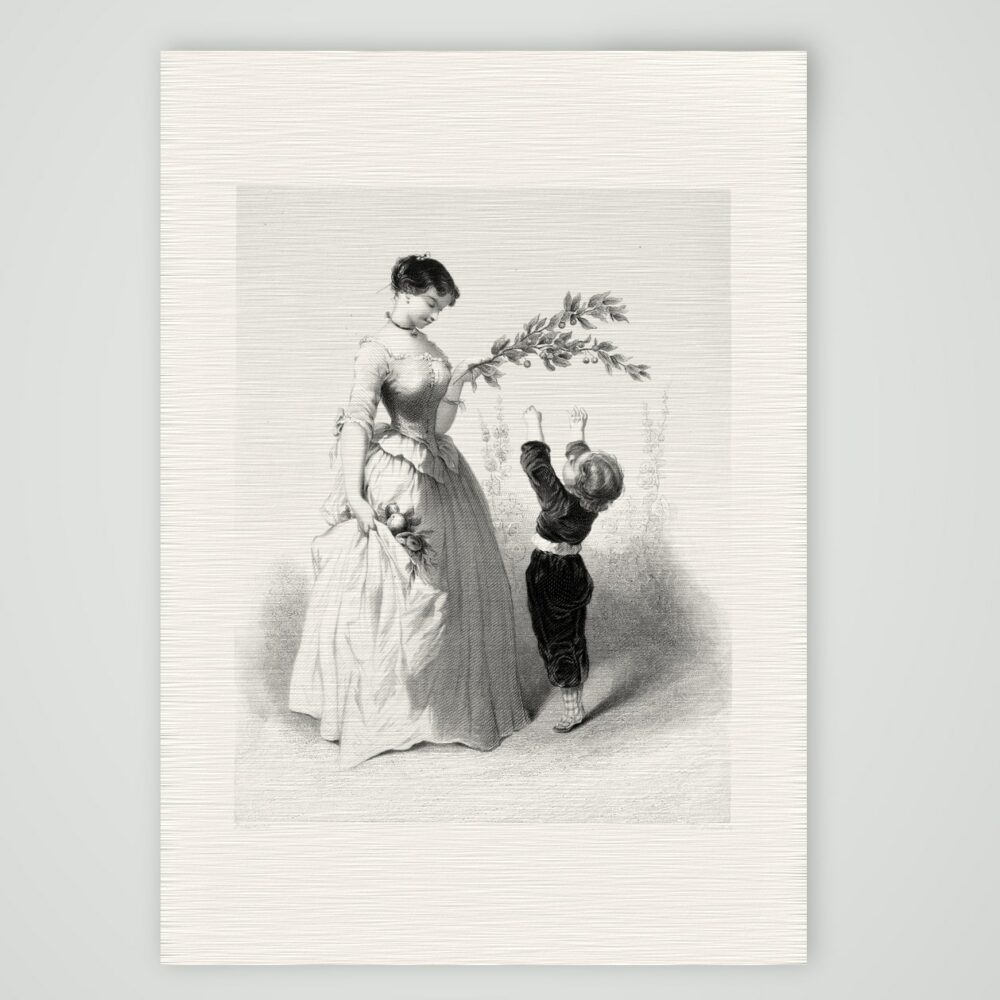 Süßes Verlangen – Stahlstich, Kunstdruck auf Leinenpapier