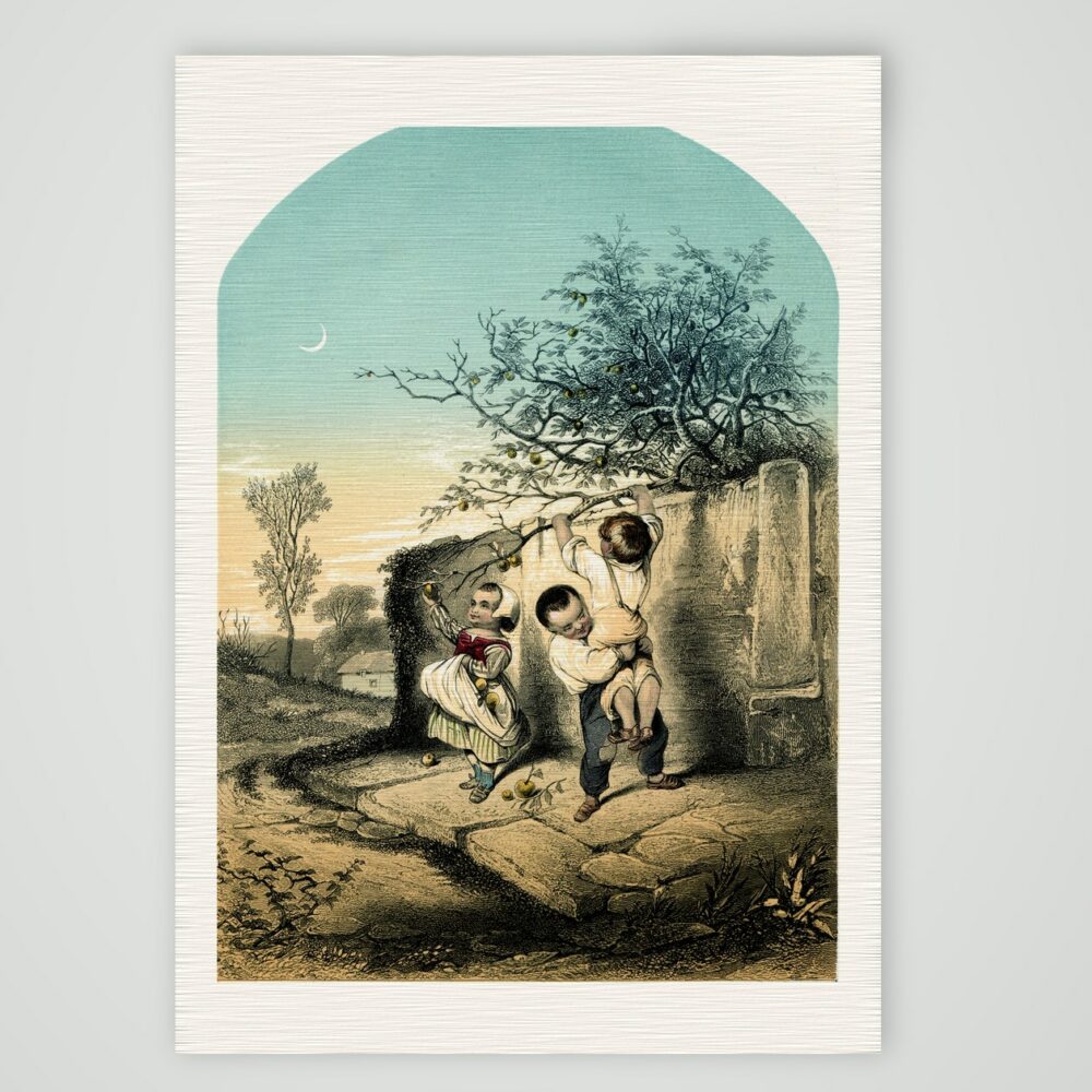 Die verbotene Ernte – Stahlstich, Kunstdruck auf Leinenpapier