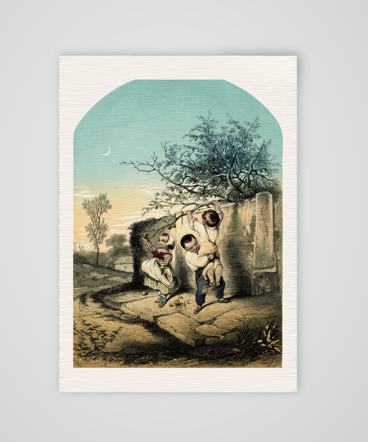 Die verbotene Ernte – Stahlstich, Kunstdruck auf Leinenpapier