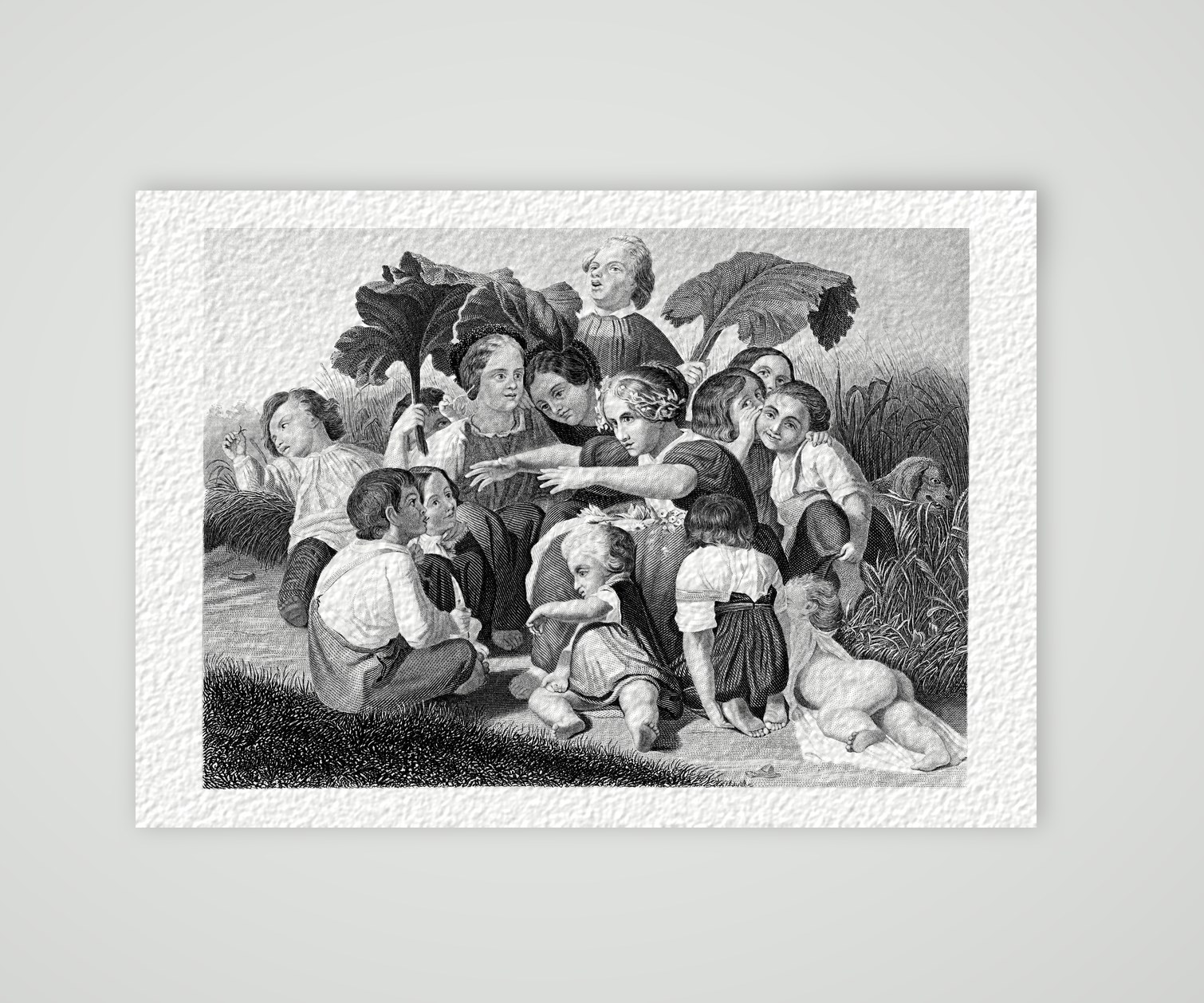 Die Märchenerzählerin – Stahlstich, Kunstdruck auf Hahnemühle-Büttenpapier