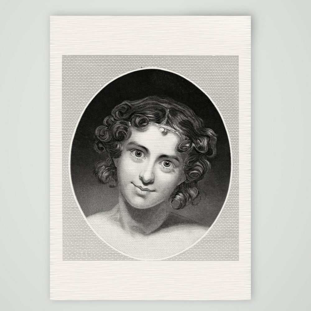 Das Elfenkind – Stahlstich, Kunstdruck auf Leinenpapier
