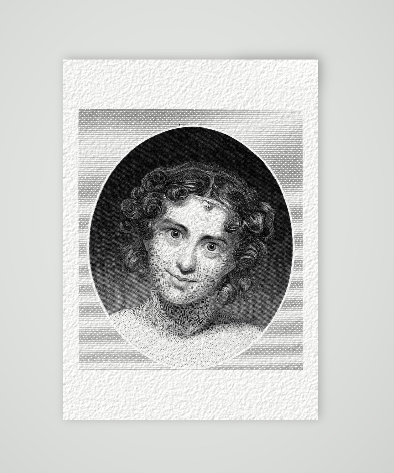 Das Elfenkind – Stahlstich, Kunstdruck auf Hahnemühle-Büttenpapier