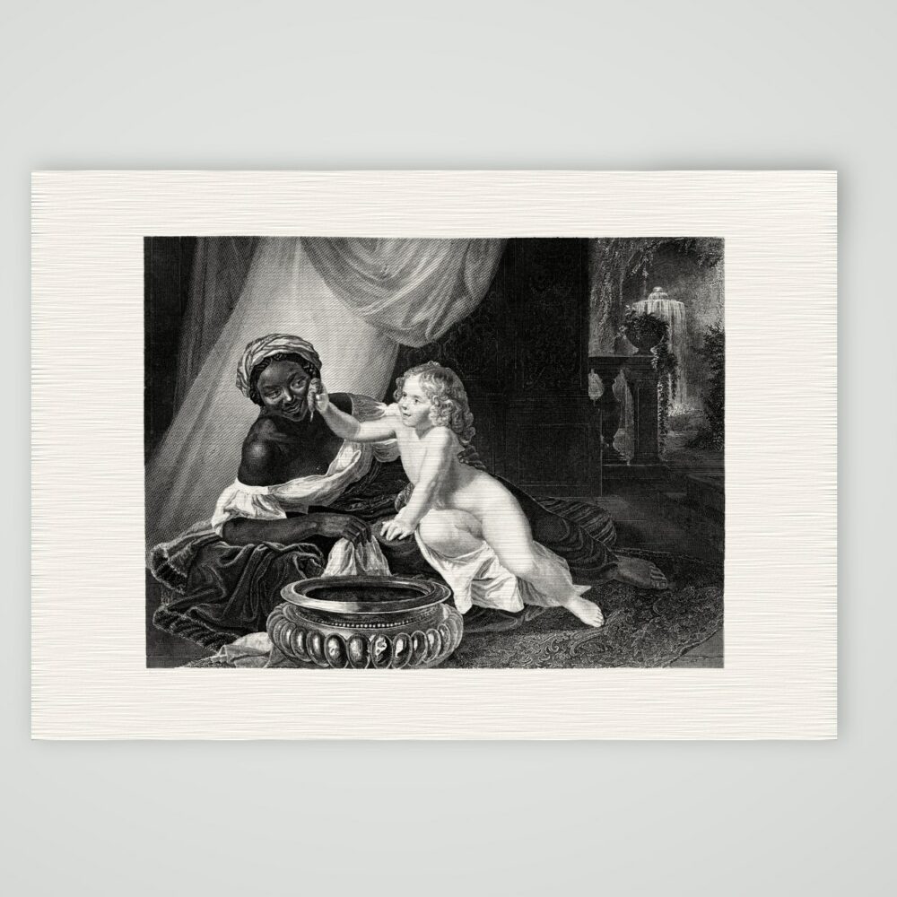 Juditha – Mutter und Kind – Stahlstich, Kunstdruck auf Leinenpapier