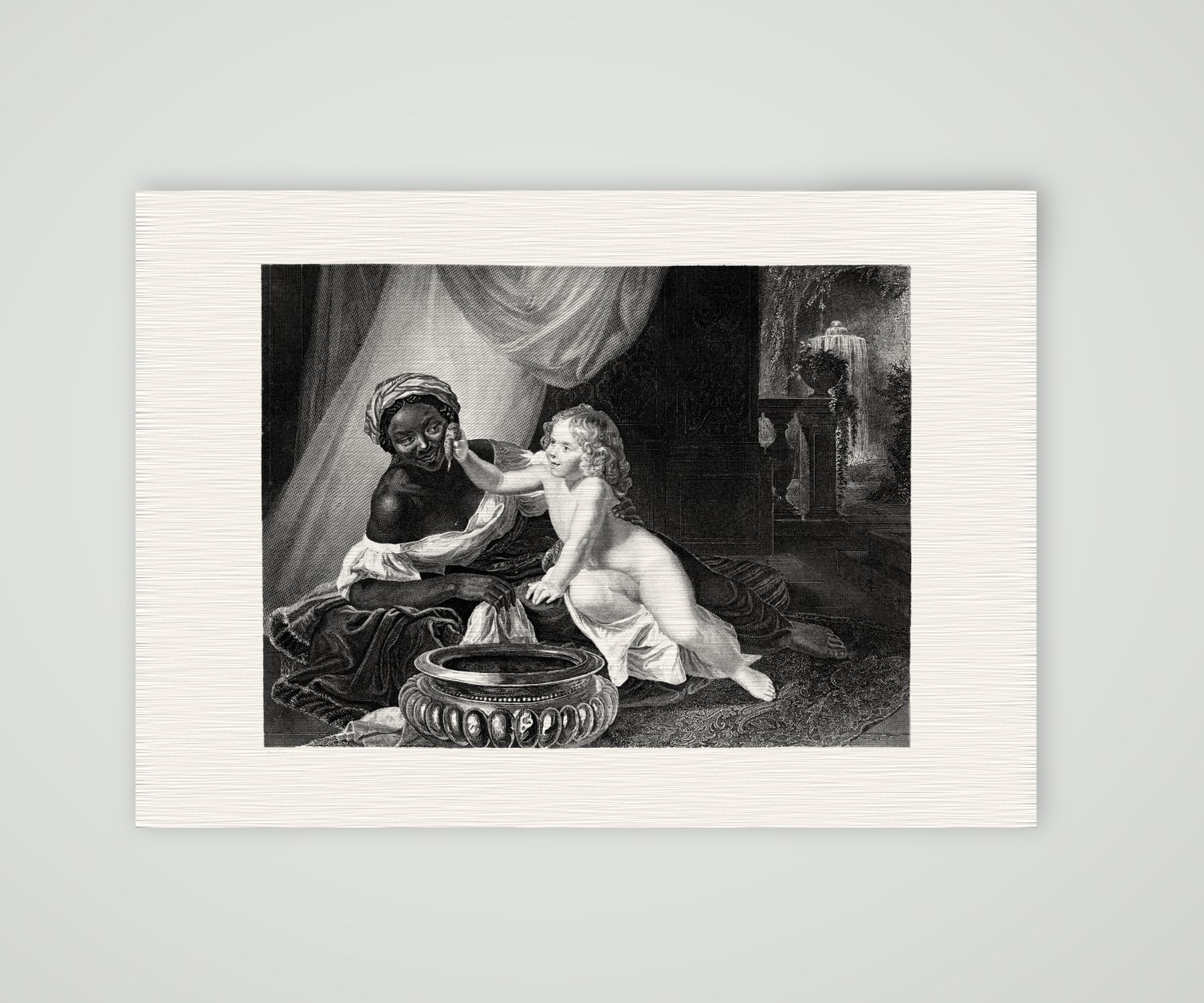 Juditha – Mutter und Kind – Stahlstich, Kunstdruck auf Leinenpapier