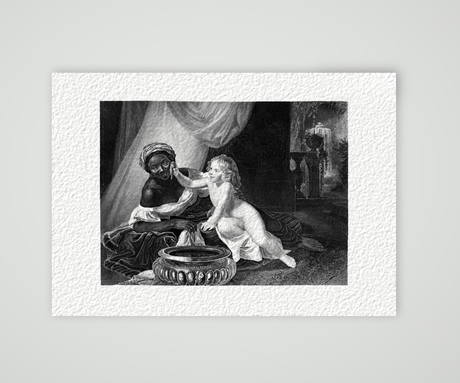 Juditha – Mutter und Kind – Stahlstich, Kunstdruck auf Hahnemühle-Büttenpapier