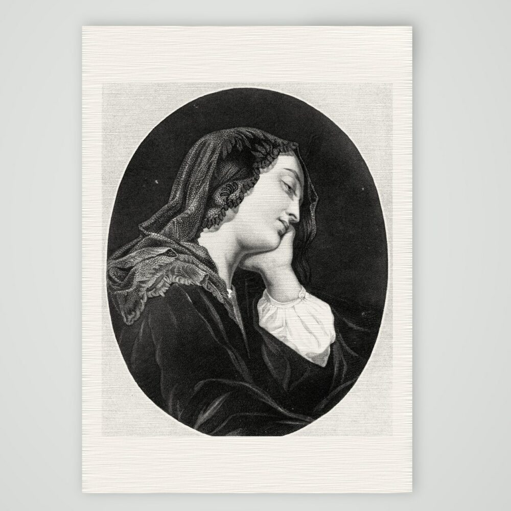 Dolorosa – Stahlstich, Kunstdruck auf Leinenpapier