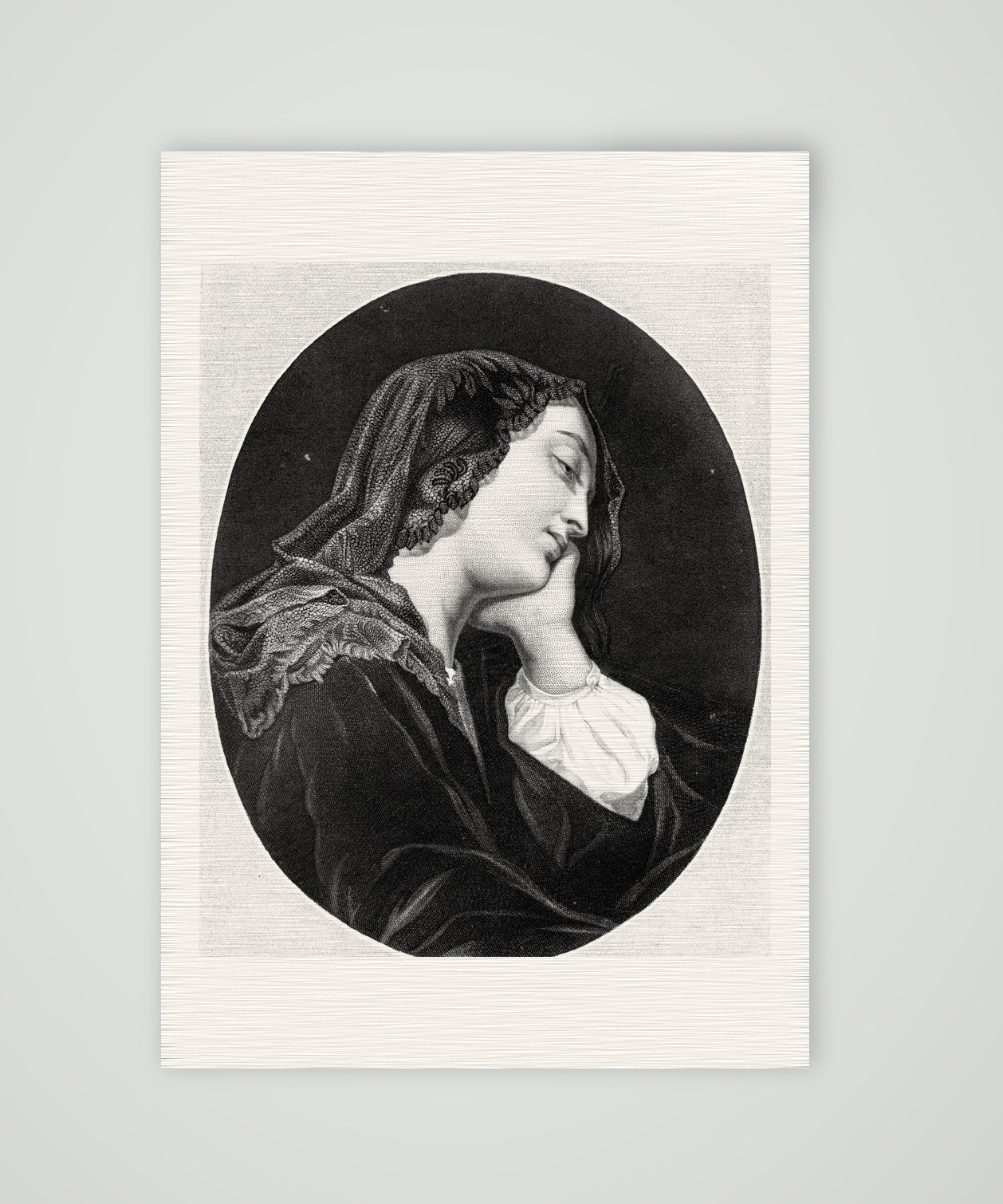 Dolorosa – Stahlstich, Kunstdruck auf Leinenpapier
