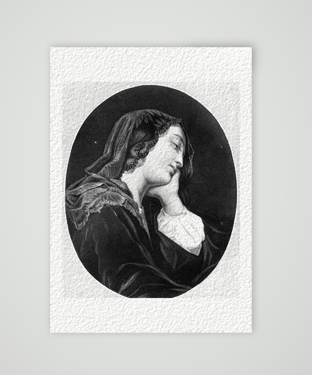 Dolorosa – Stahlstich, Kunstdruck auf Hahnemühle-Büttenpapier