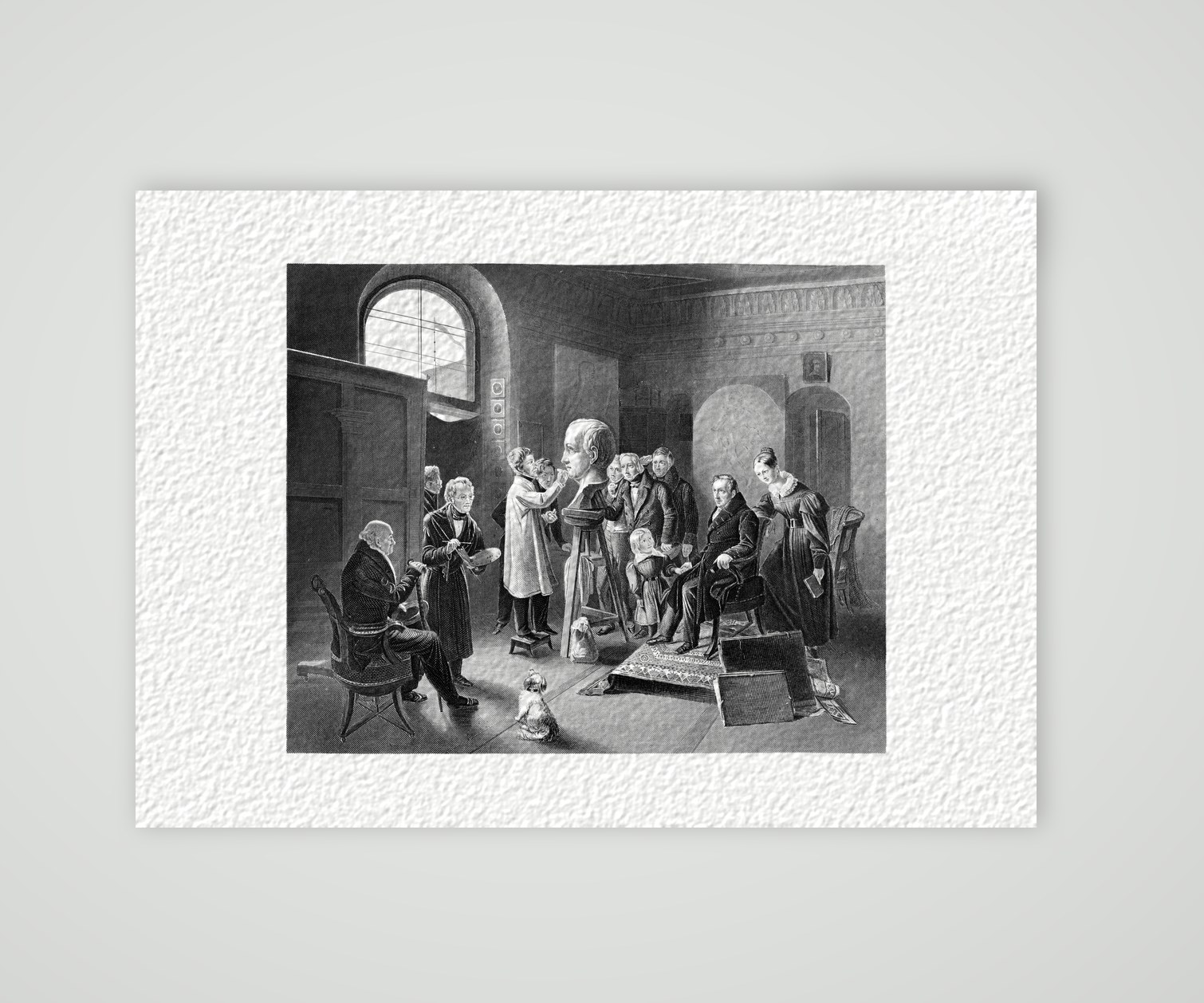 Des Malers Atelier – Stahlstich, Kunstdruck auf Hahnemühle-Büttenpapier