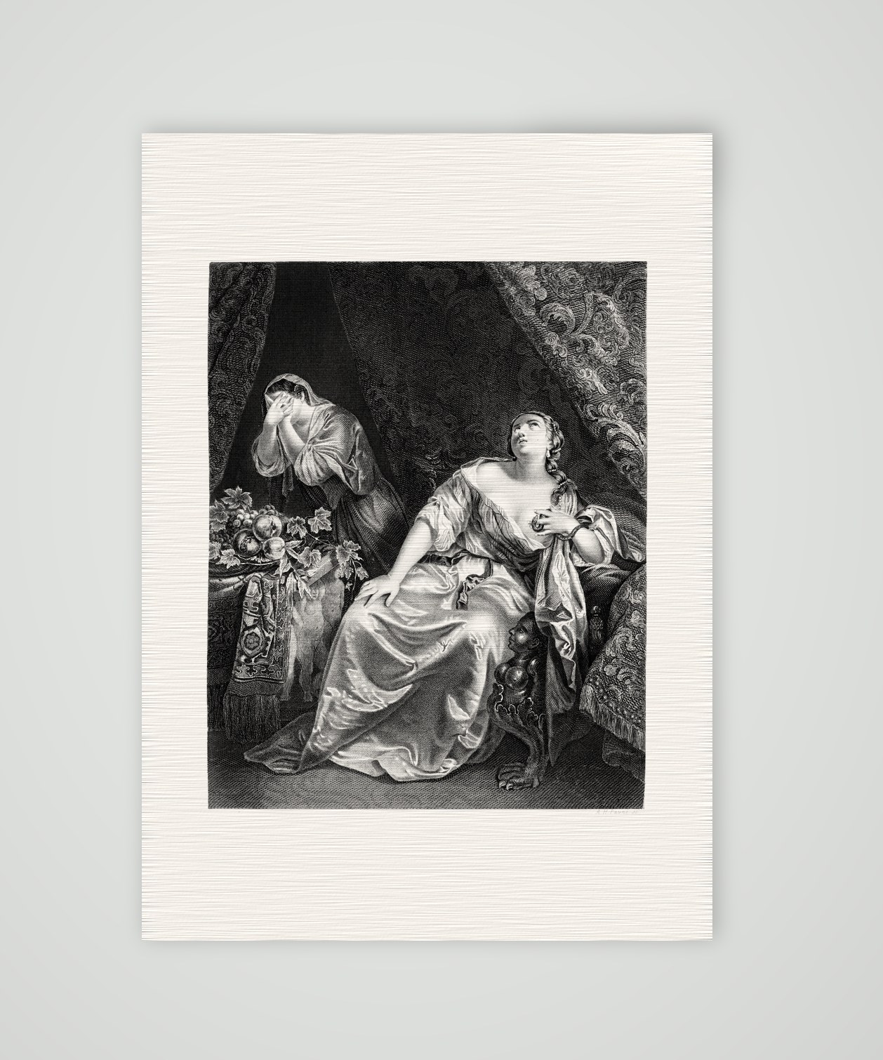 Cleopatra – Stahlstich, Kunstdruck auf Leinenpapier