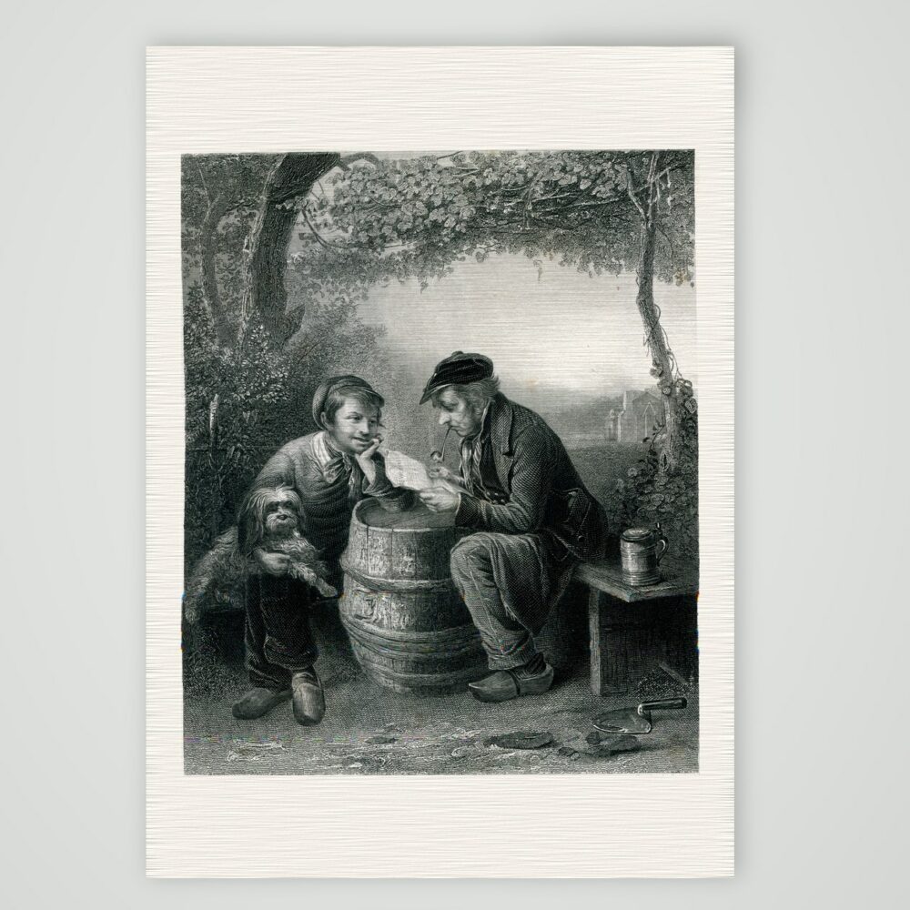 Der Politiker – Stahlstich, Kunstdruck auf Leinenpapier