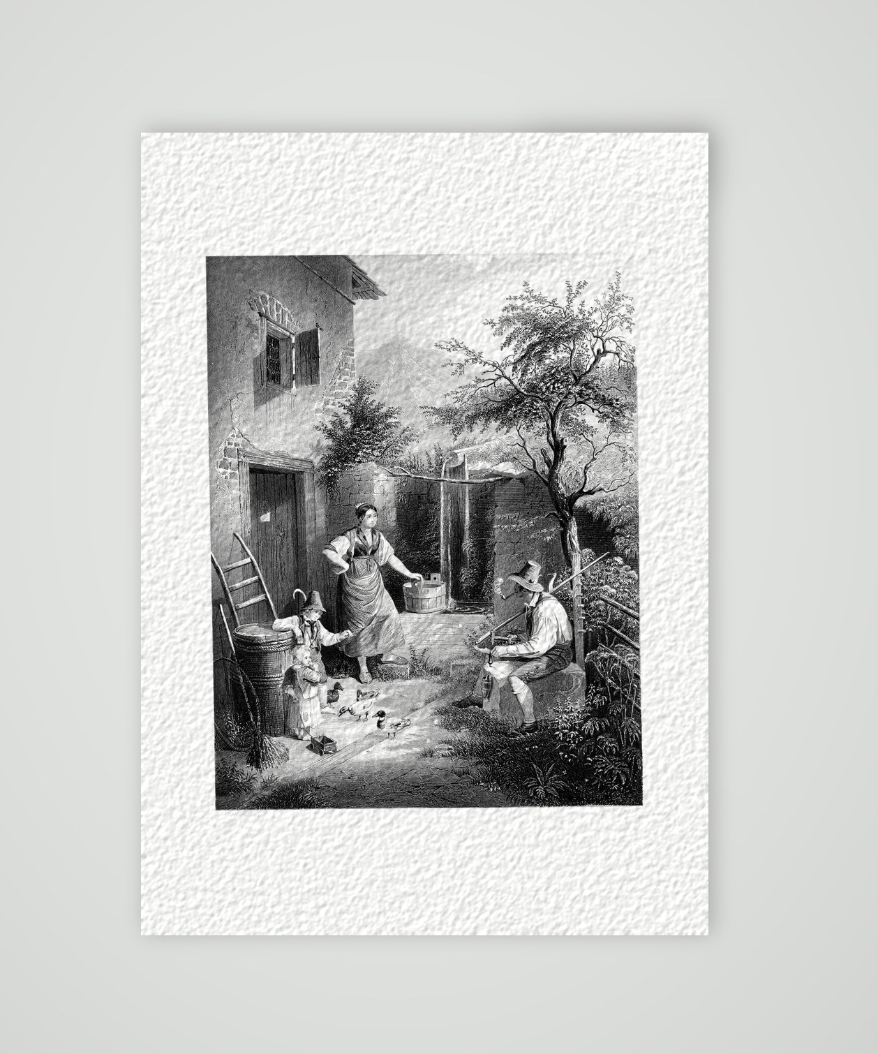 Des Schnitters Rast – Stahlstich, Kunstdruck auf Hahnemühle-Büttenpapier