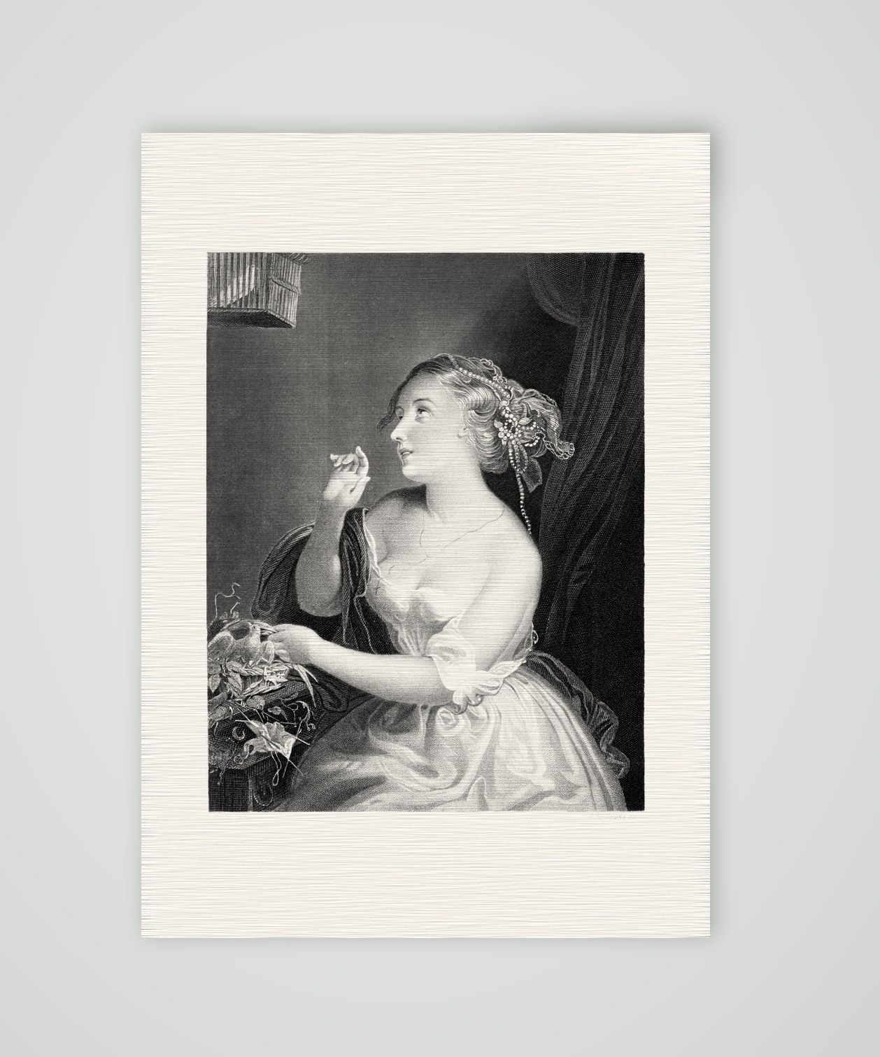 Das Täubchen von Amsterdam – Stahlstich, Kunstdruck auf Leinenpapier