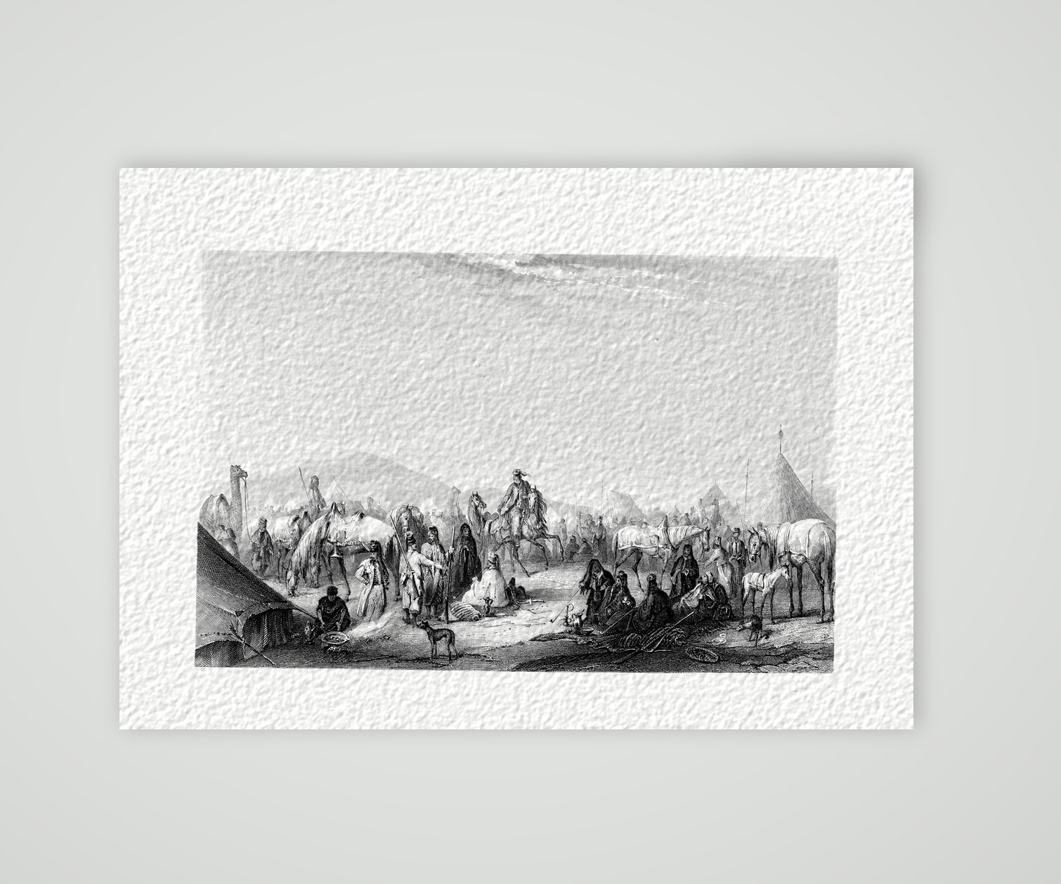 Ibrahim Paschas Lager – Stahlstich, Kunstdruck auf Hahnemühle-Büttenpapier