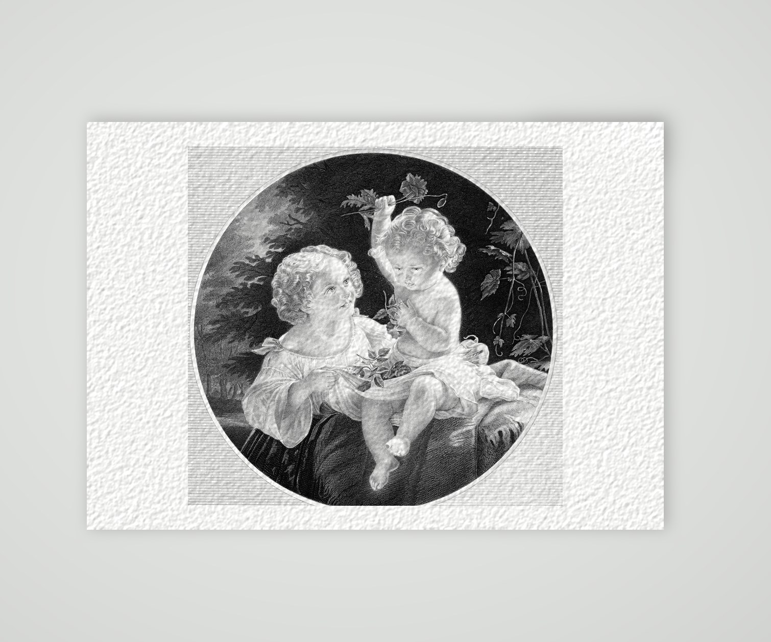 Manon und Charles – Stahlstich, Kunstdruck auf Hahnemühle-Büttenpapier
