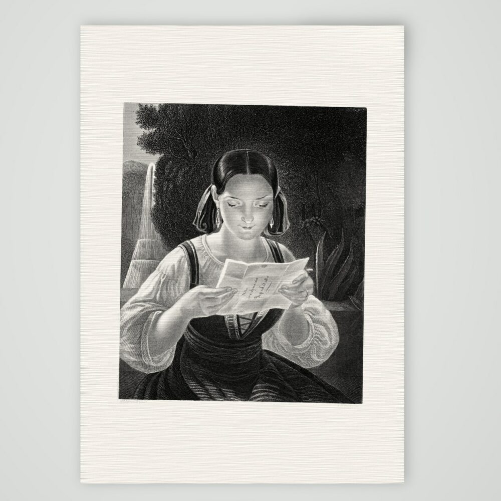 Cadinella – Stahlstich, Kunstdruck auf Leinenpapier