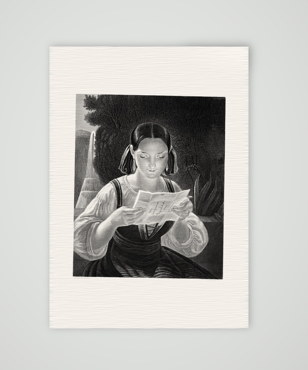 Cadinella – Stahlstich, Kunstdruck auf Leinenpapier
