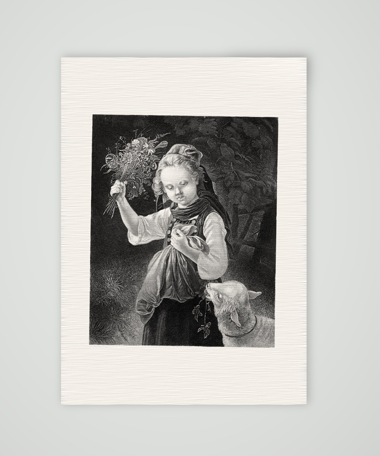 Waldröschen – Stahlstich, Kunstdruck auf Leinenpapier