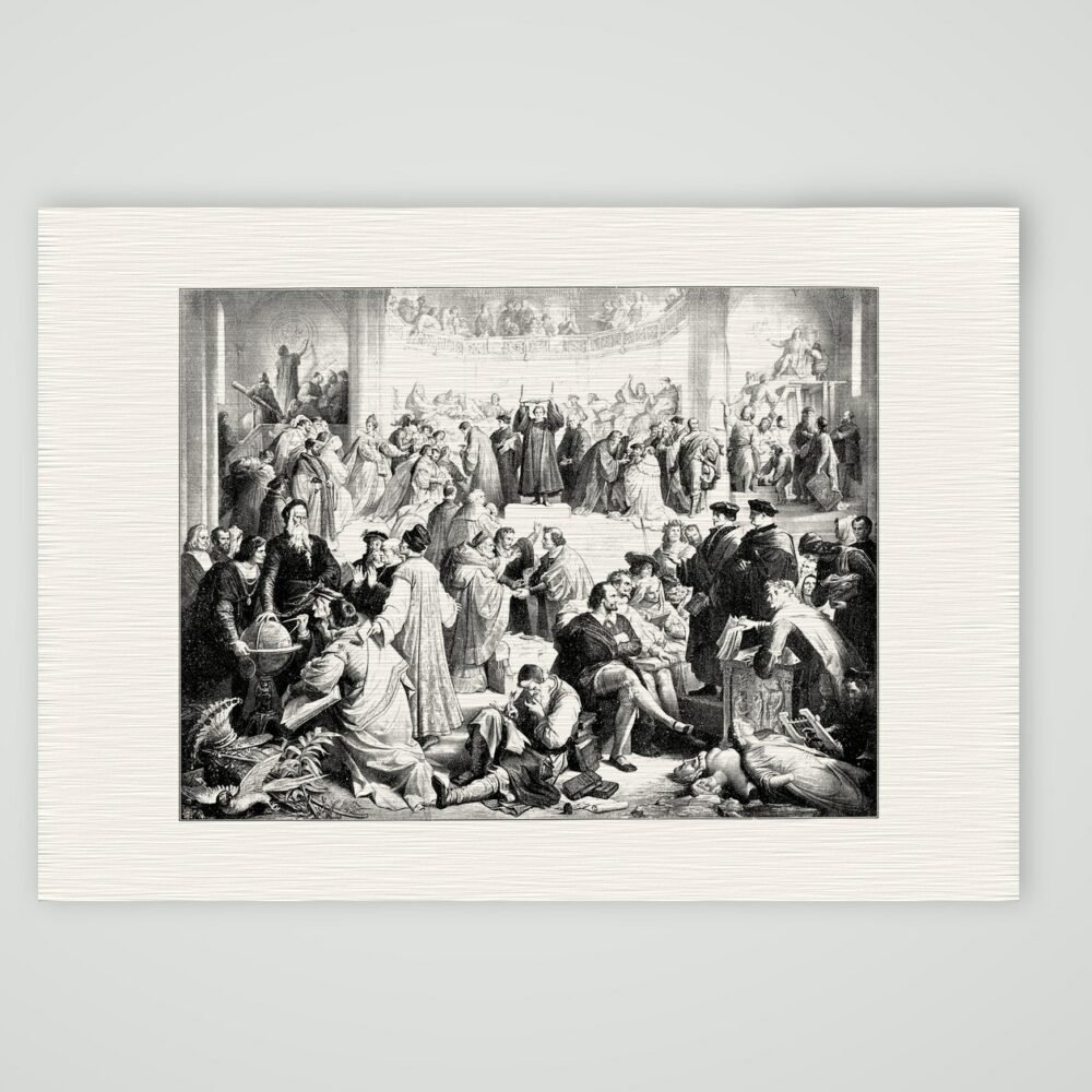Das Zeitalter der Reformation nach Kaulbach – Kunstdruck auf Leinenpapier