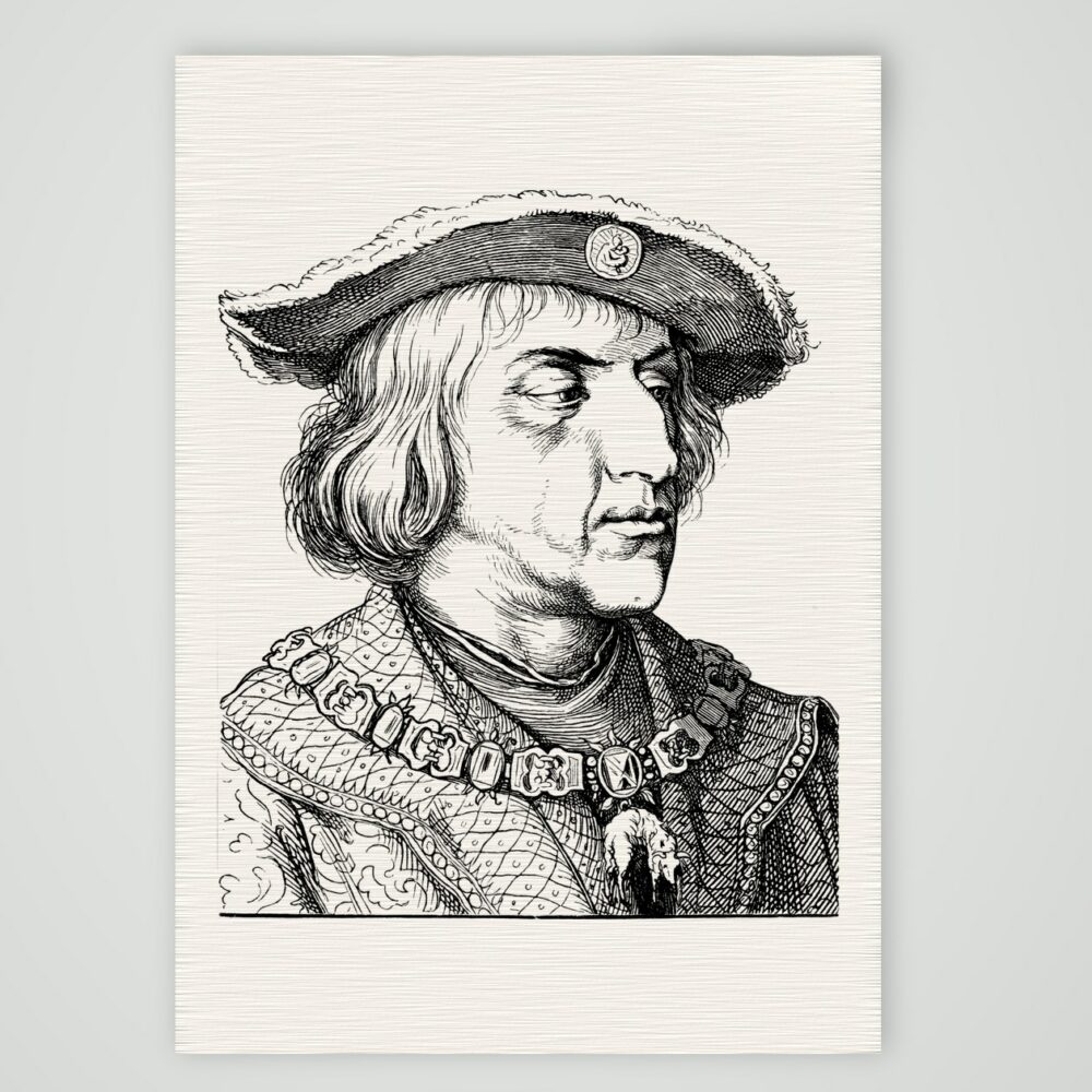 Kaiser Maximilian I. Bildnis – Kunstdruck auf Leinenpapier