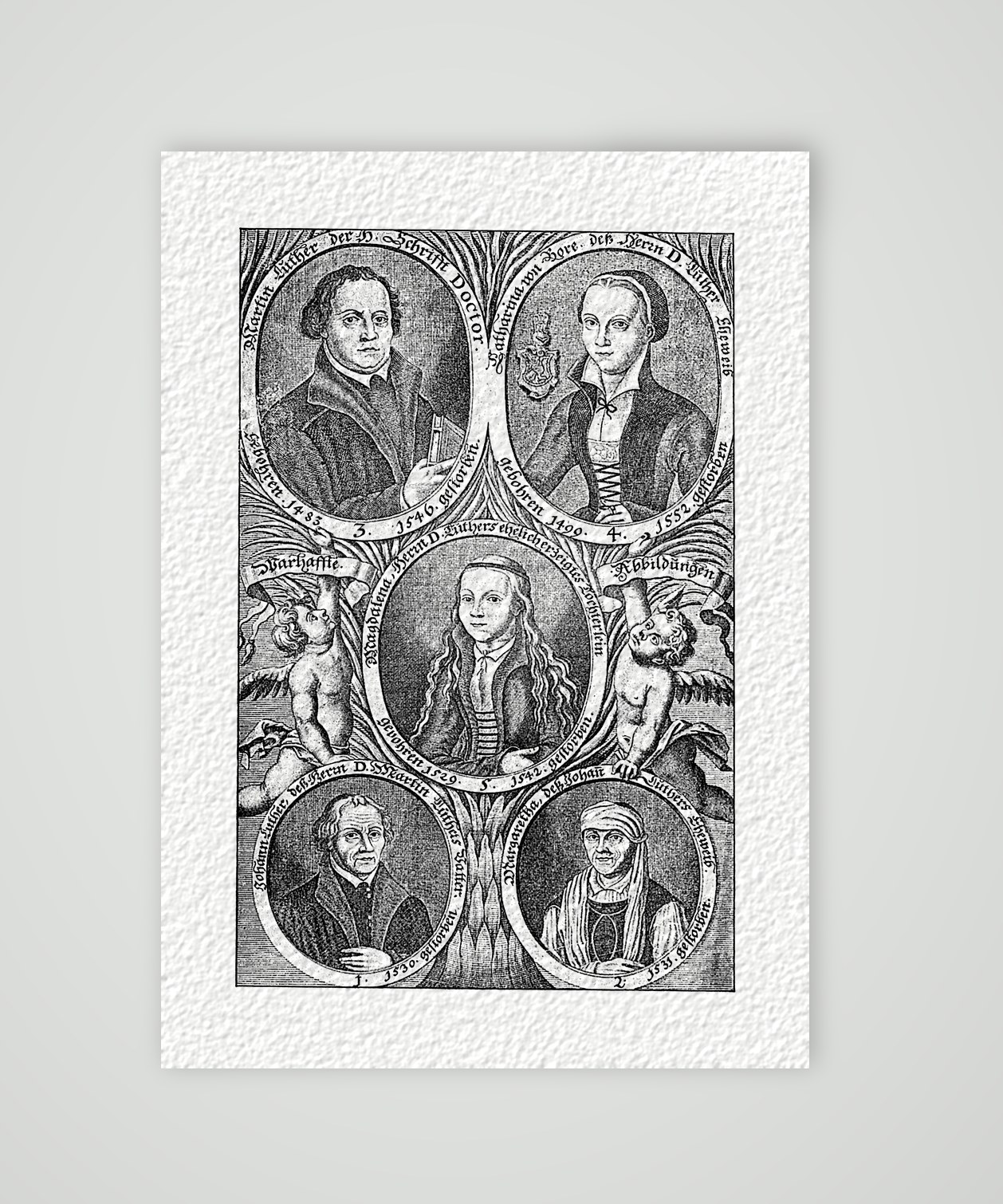 Porträts der Familie Luther – Kunstdruck auf Hahnemühle-Büttenpapier